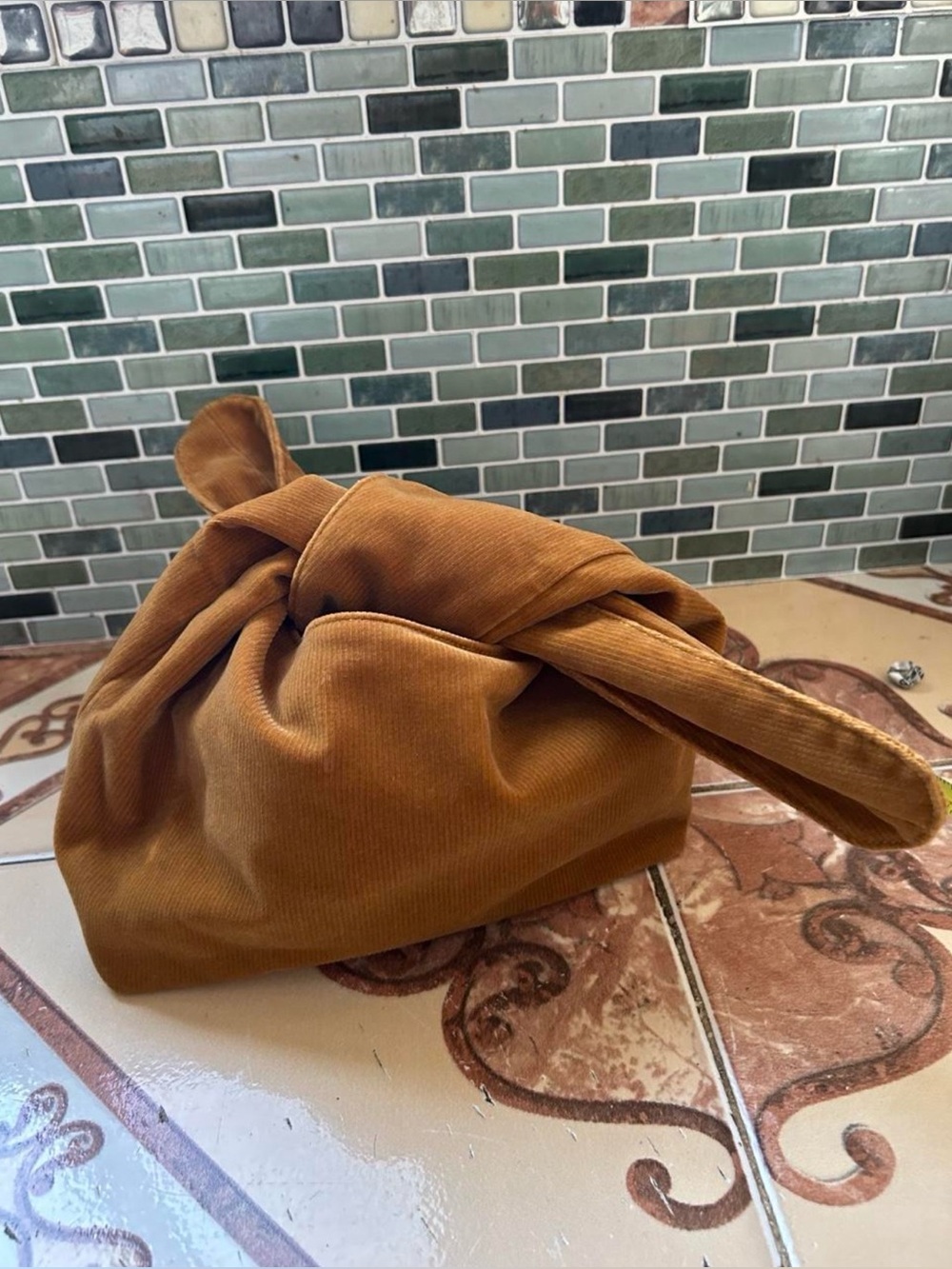 MERIT Beauty Corduroy Knot Makeup Bag